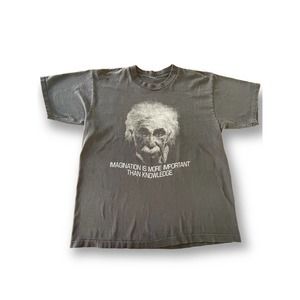Vintage Albert Einstein Shirt Adult Extra Large Black Imagination Mens